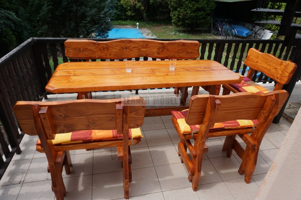 Fa kerti bútor szett - BERN