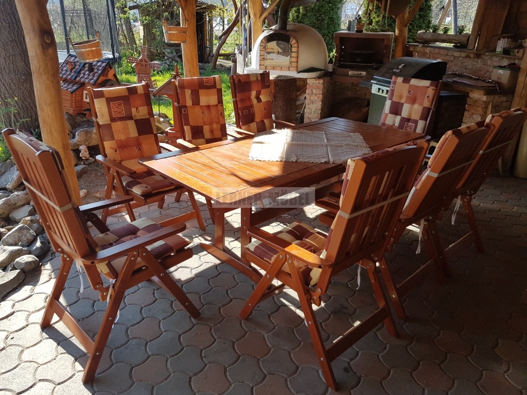 City - fa kerti garnitúra, kerti ülőgarnitúra, fa kerti pad, kerti szett, kerti bútor, kerti asztal szék