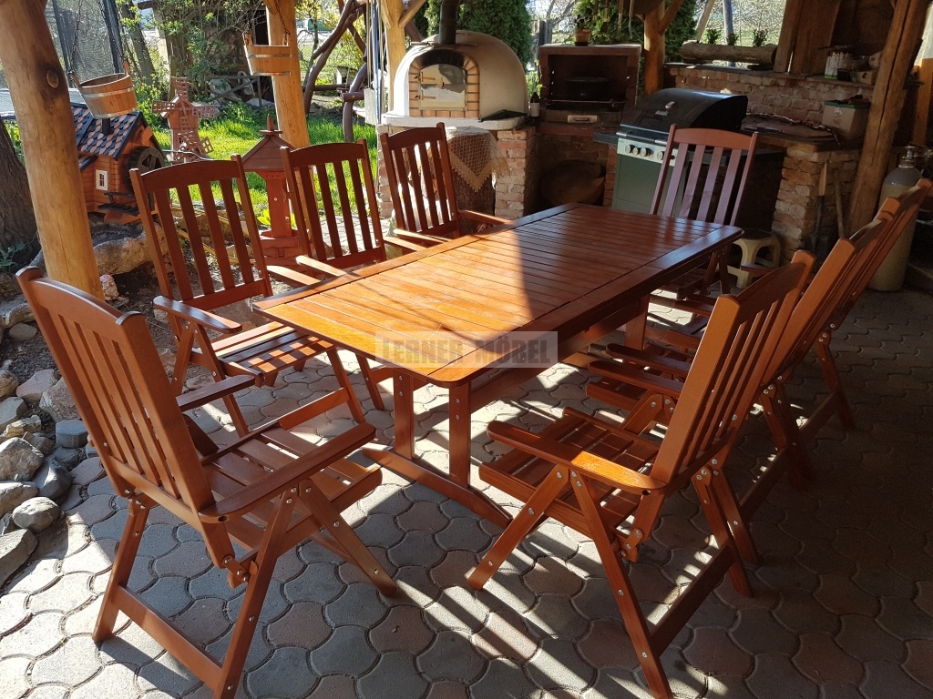 City - fa kerti garnitúra, kerti ülőgarnitúra, fa kerti pad, kerti szett, kerti bútor, kerti asztal szék