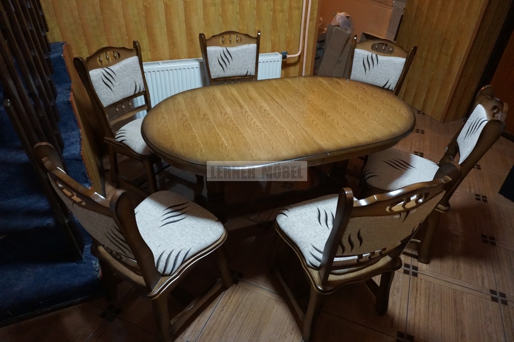 Elegáns étkező garnitúra,antik tölgy