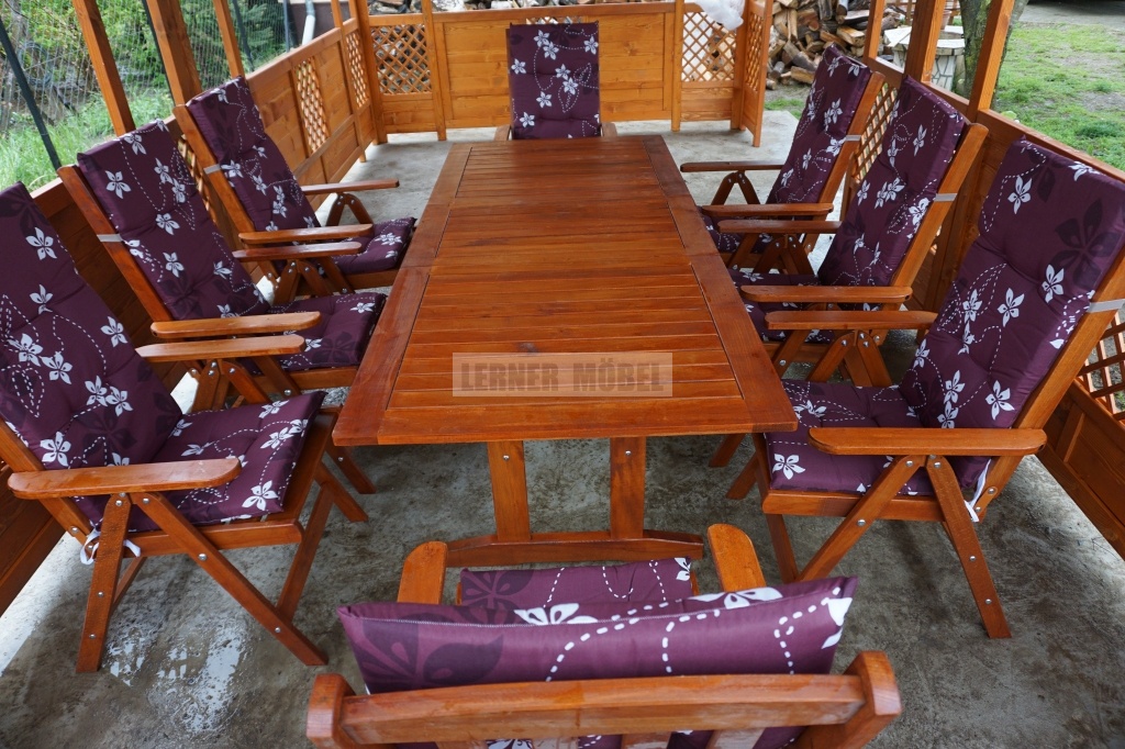 City - fa kerti garnitúra, kerti ülőgarnitúra, fa kerti pad, kerti szett, kerti bútor, kerti asztal szék