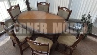 Elegáns étkező garnitúra,antik tölgy